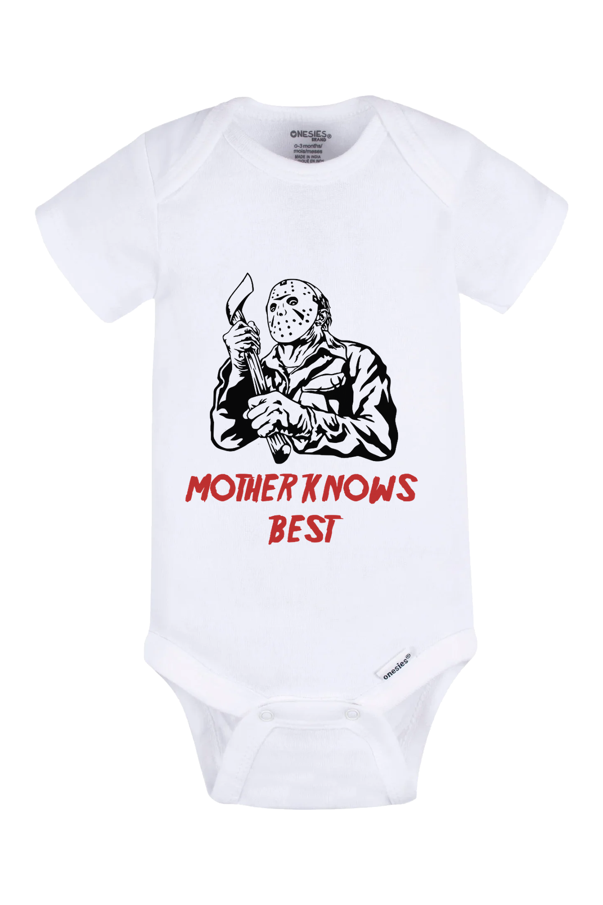 Mother Knows Best Onesie - white