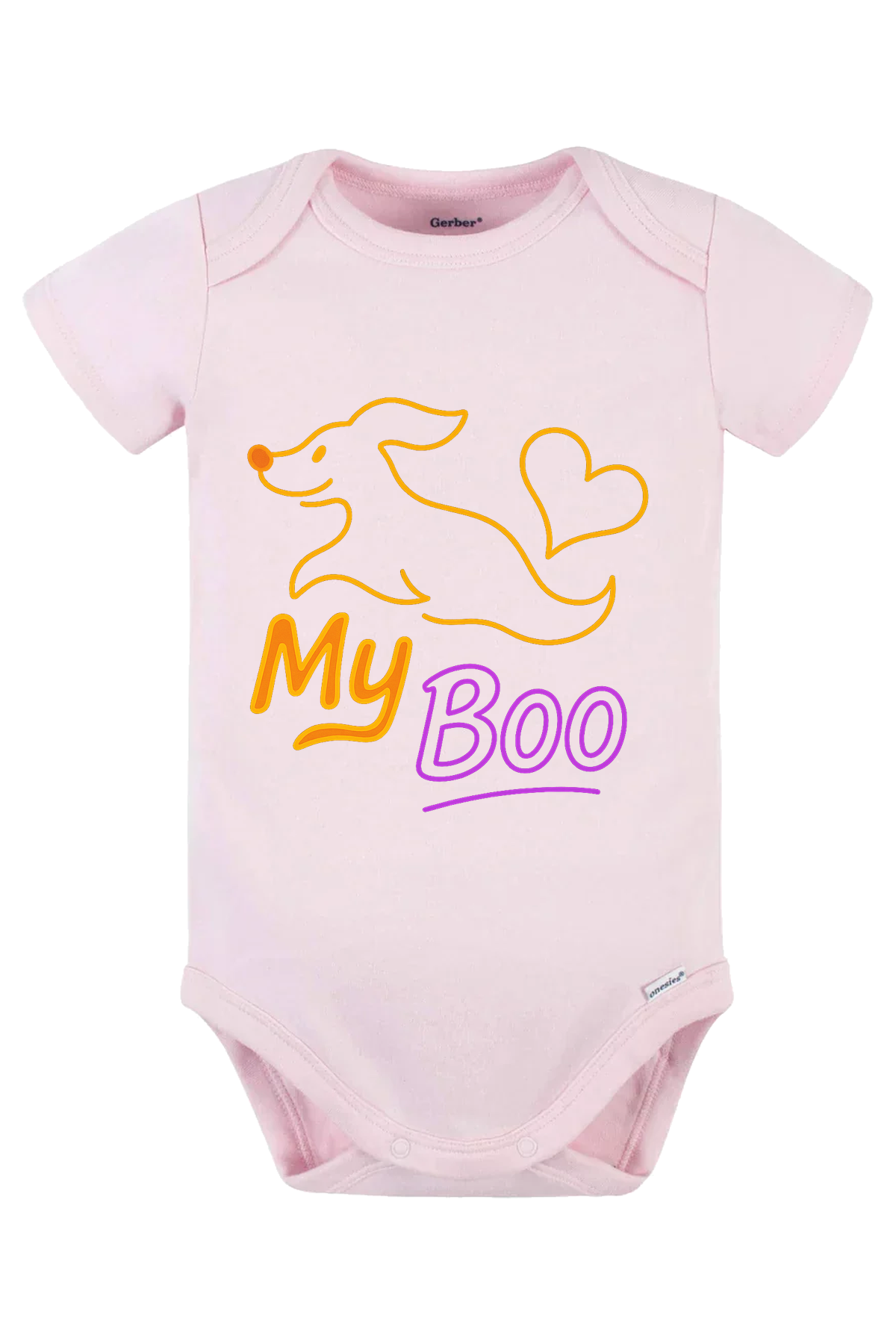 My Boo Outline Onesie - pink