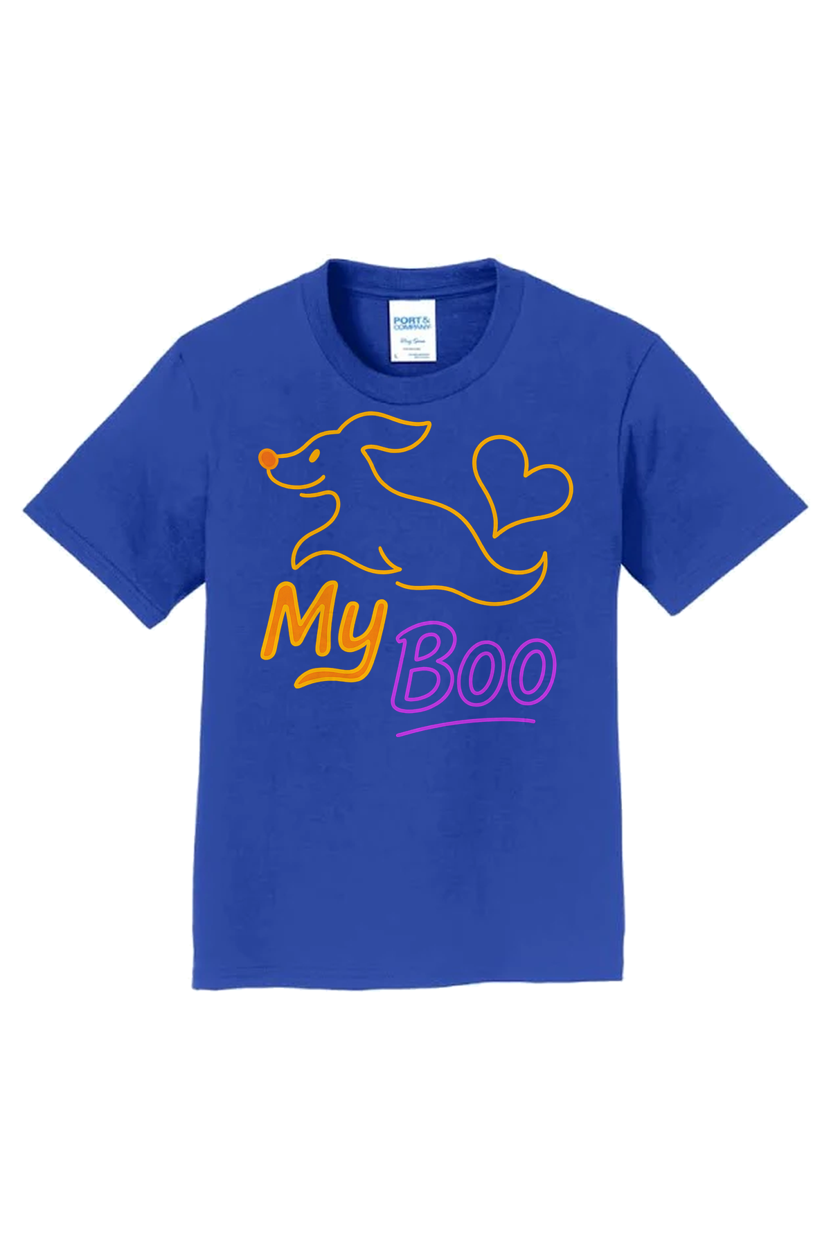 My Boo Outline T-Shirt - royal blue