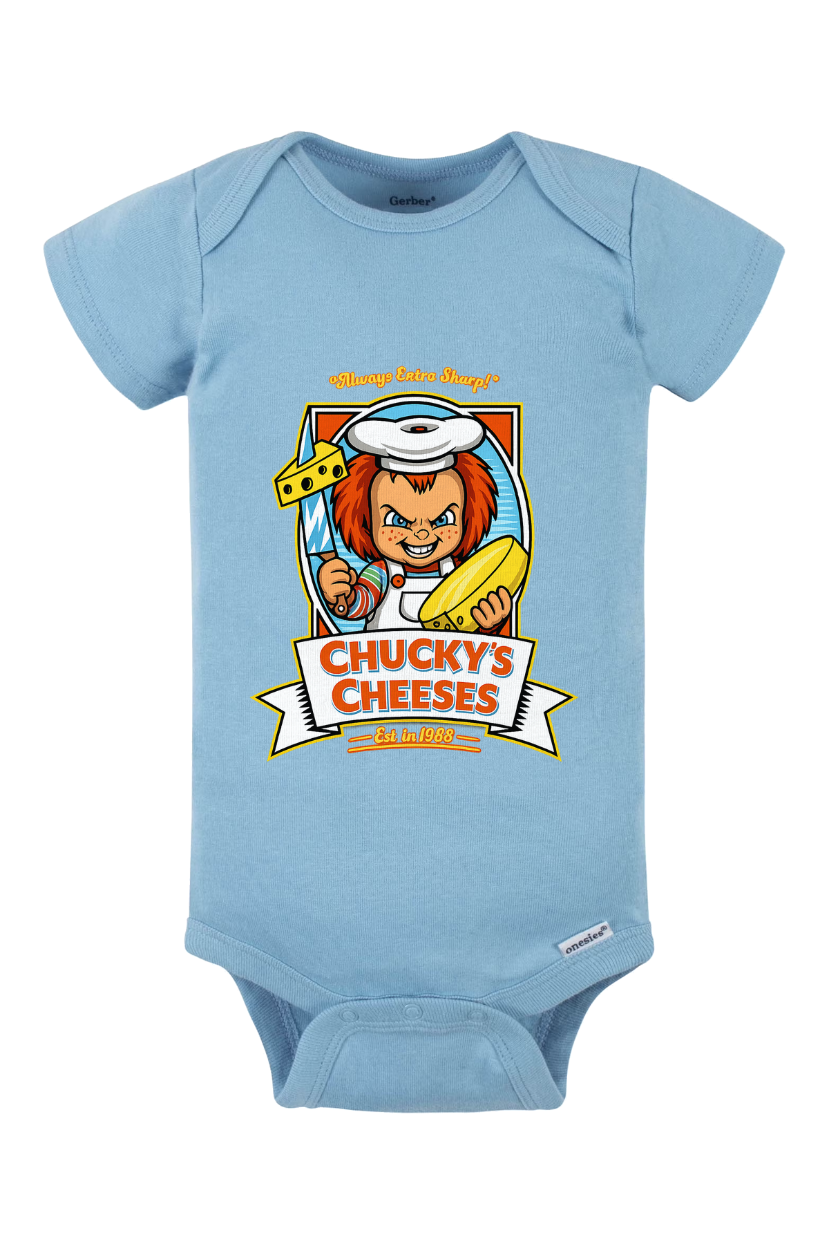NEWChucky Cheese Onesie - light blue