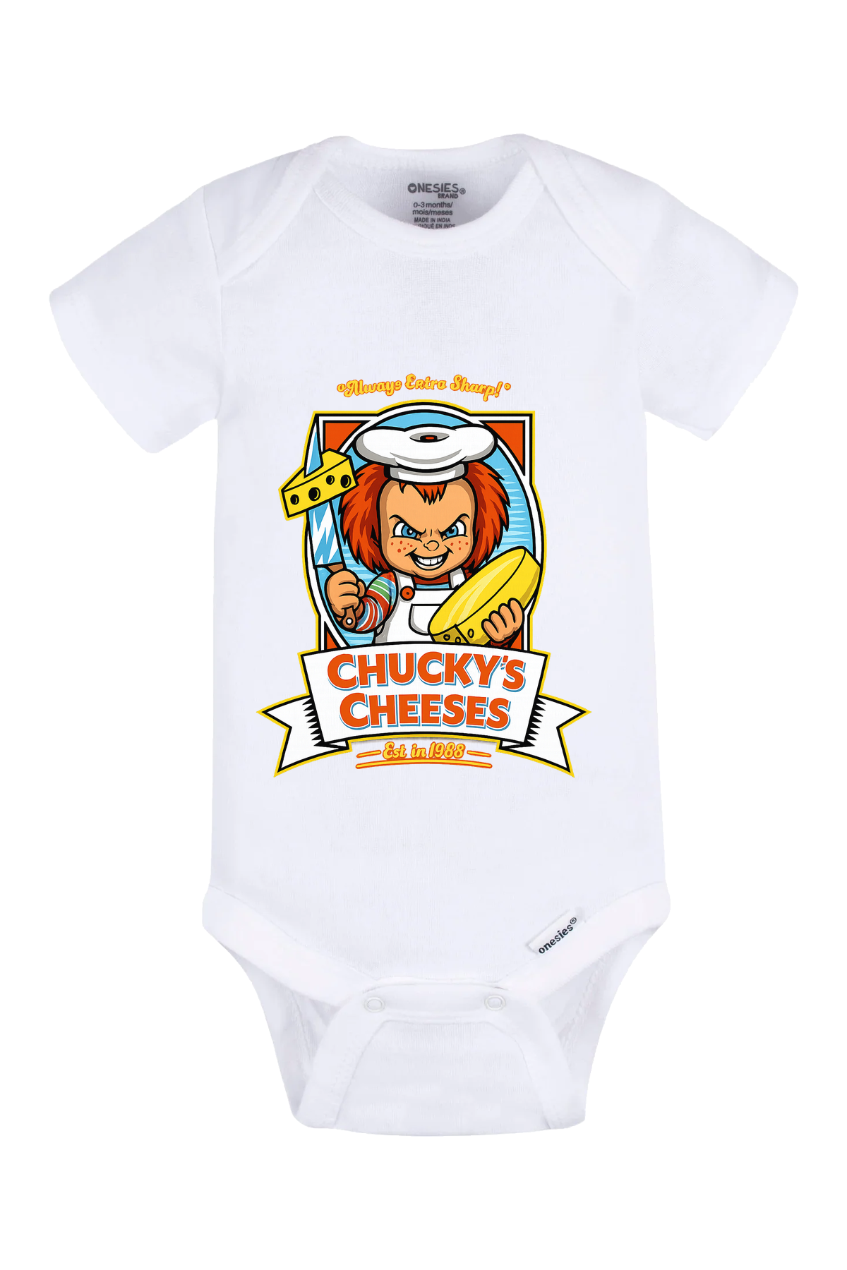 NEWChucky Cheese Onesie - white