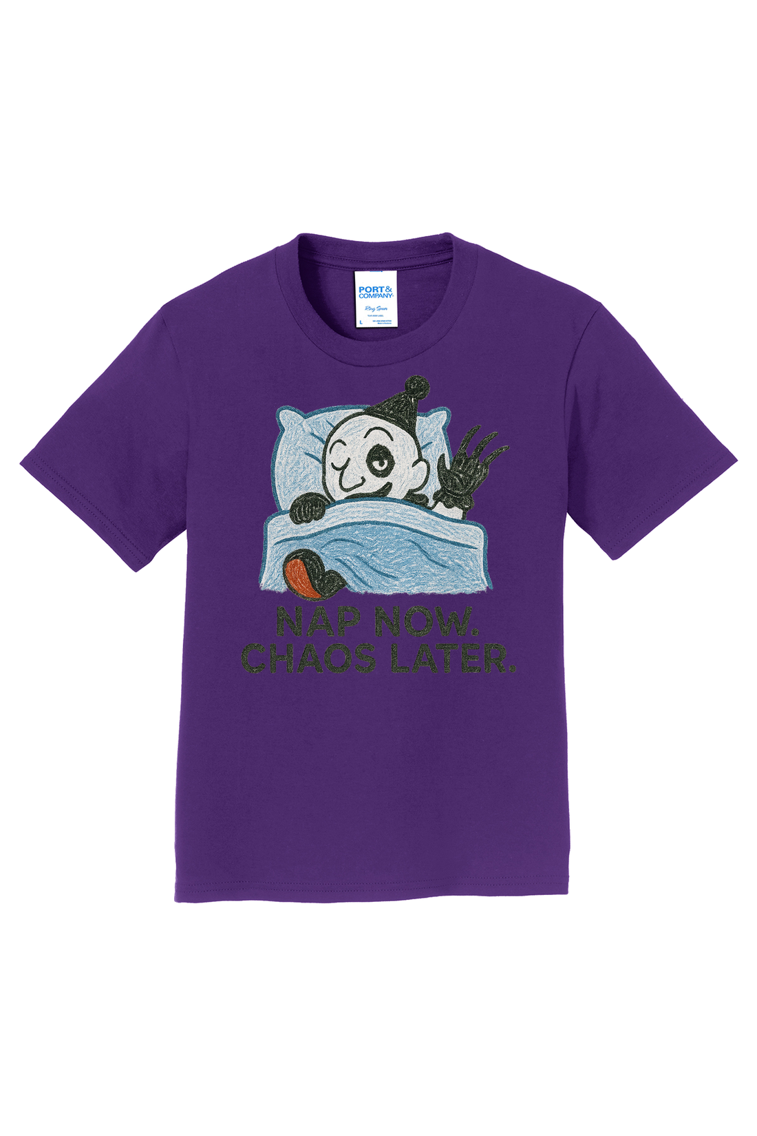 Nap Now Chaos Later T-Shirt - black