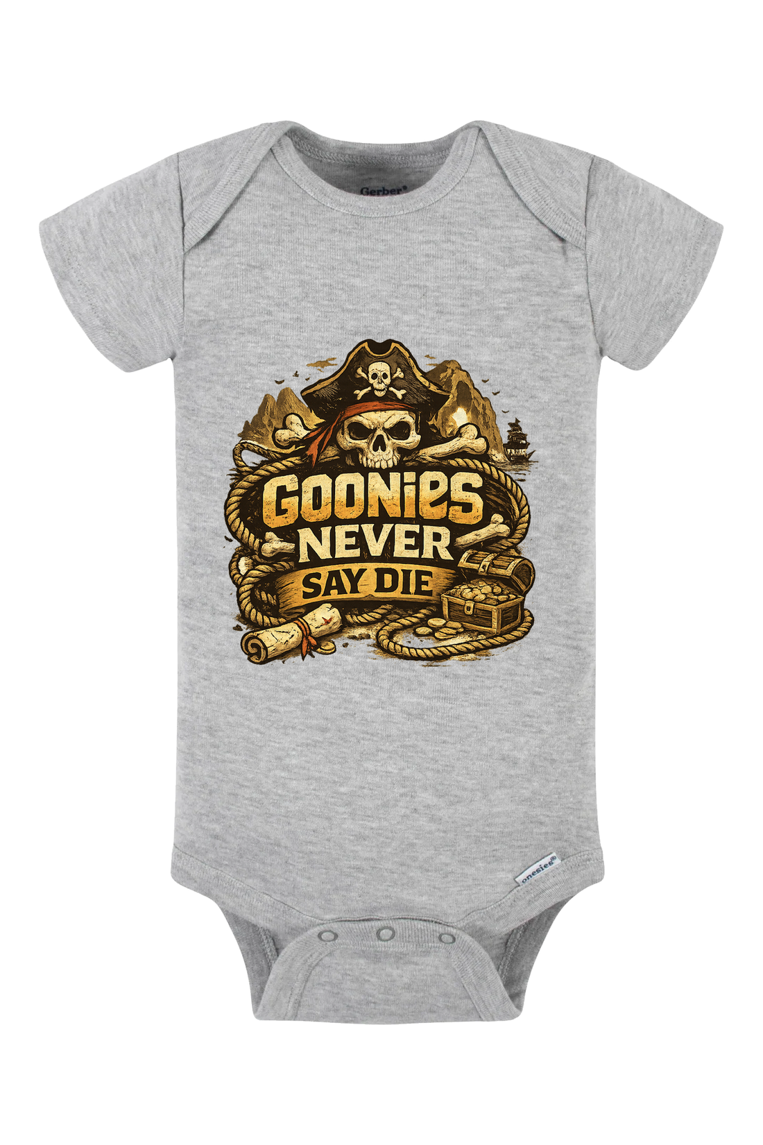Never Say Die Onesie - gray