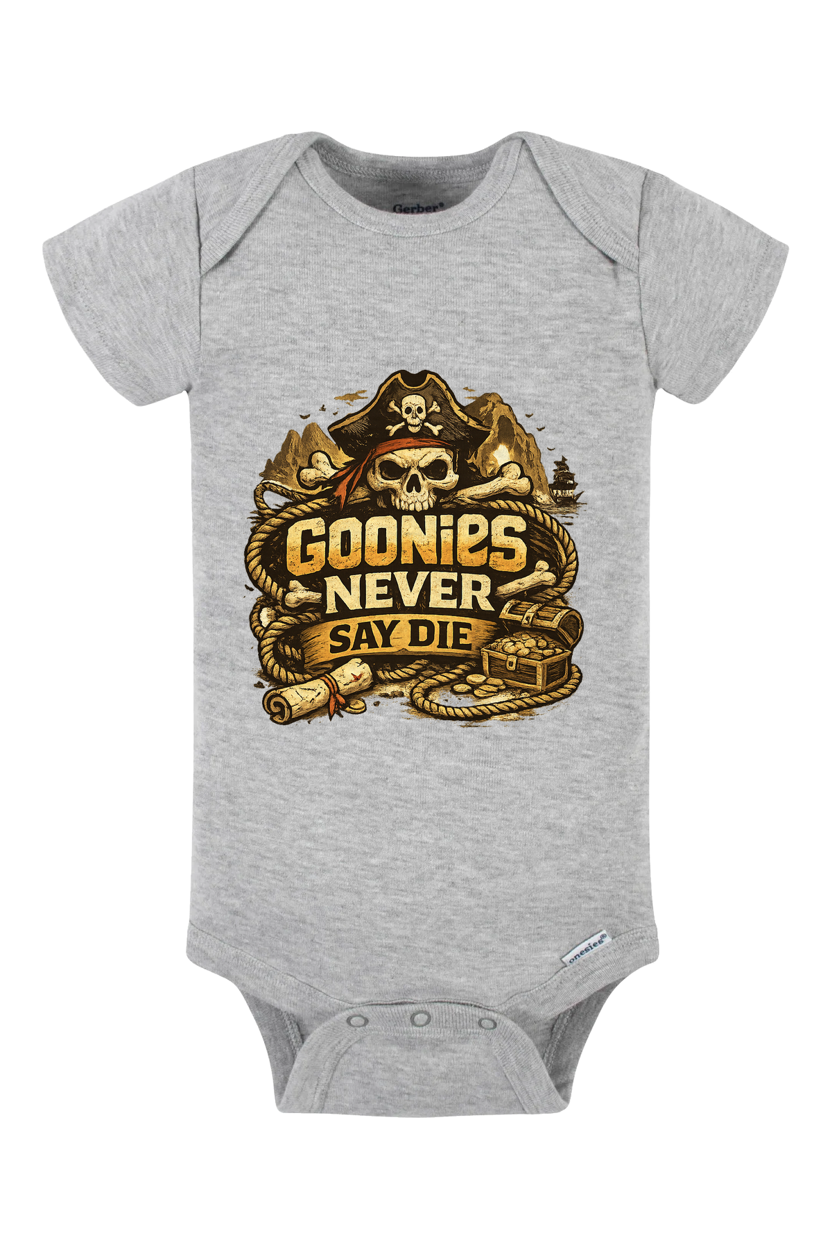 Never Say Die Onesie - gray