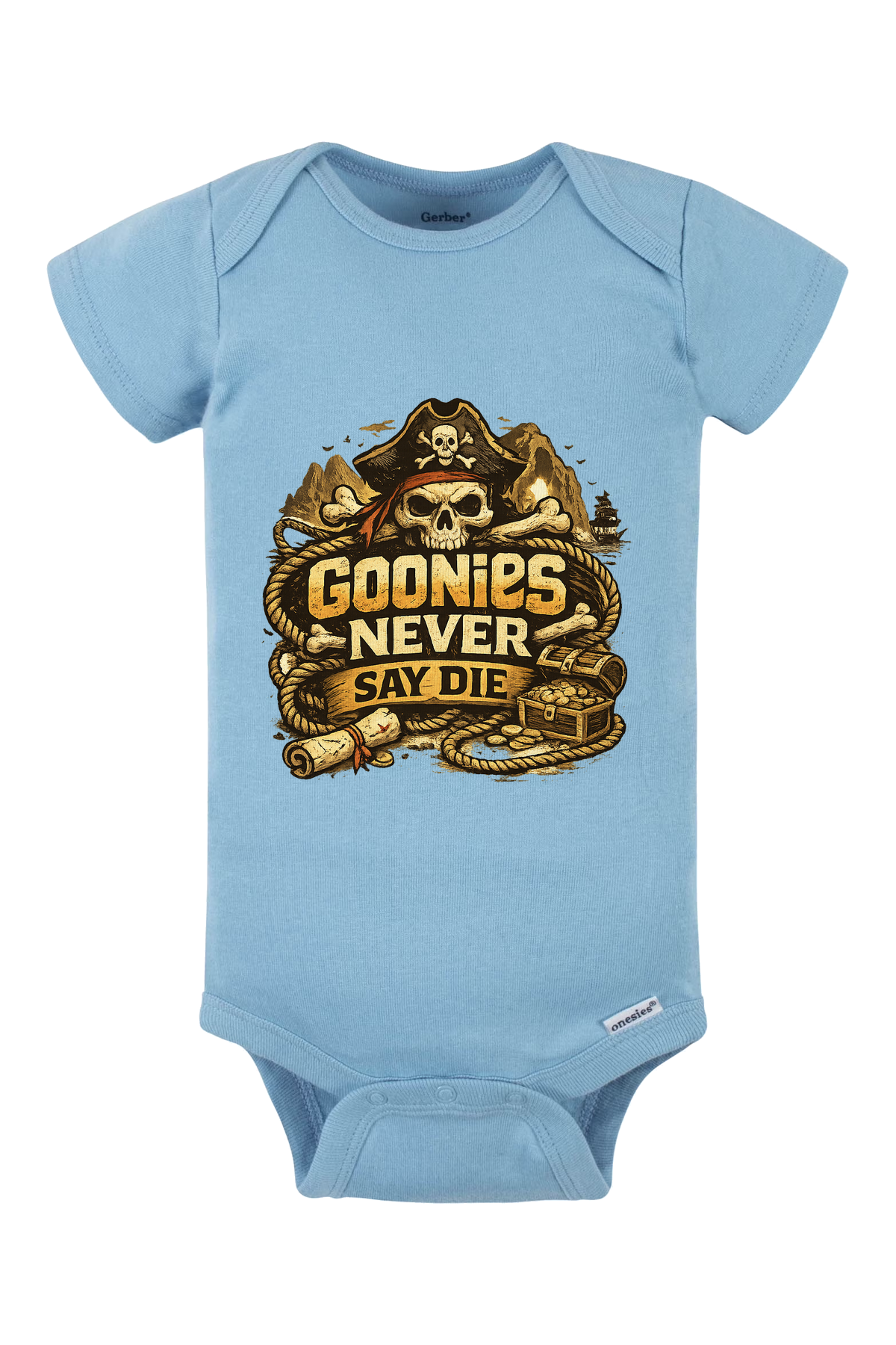 Never Say Die Onesie - light blue