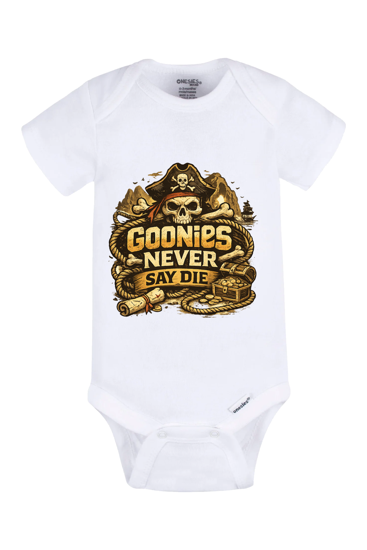 Never Say Die Onesie - white