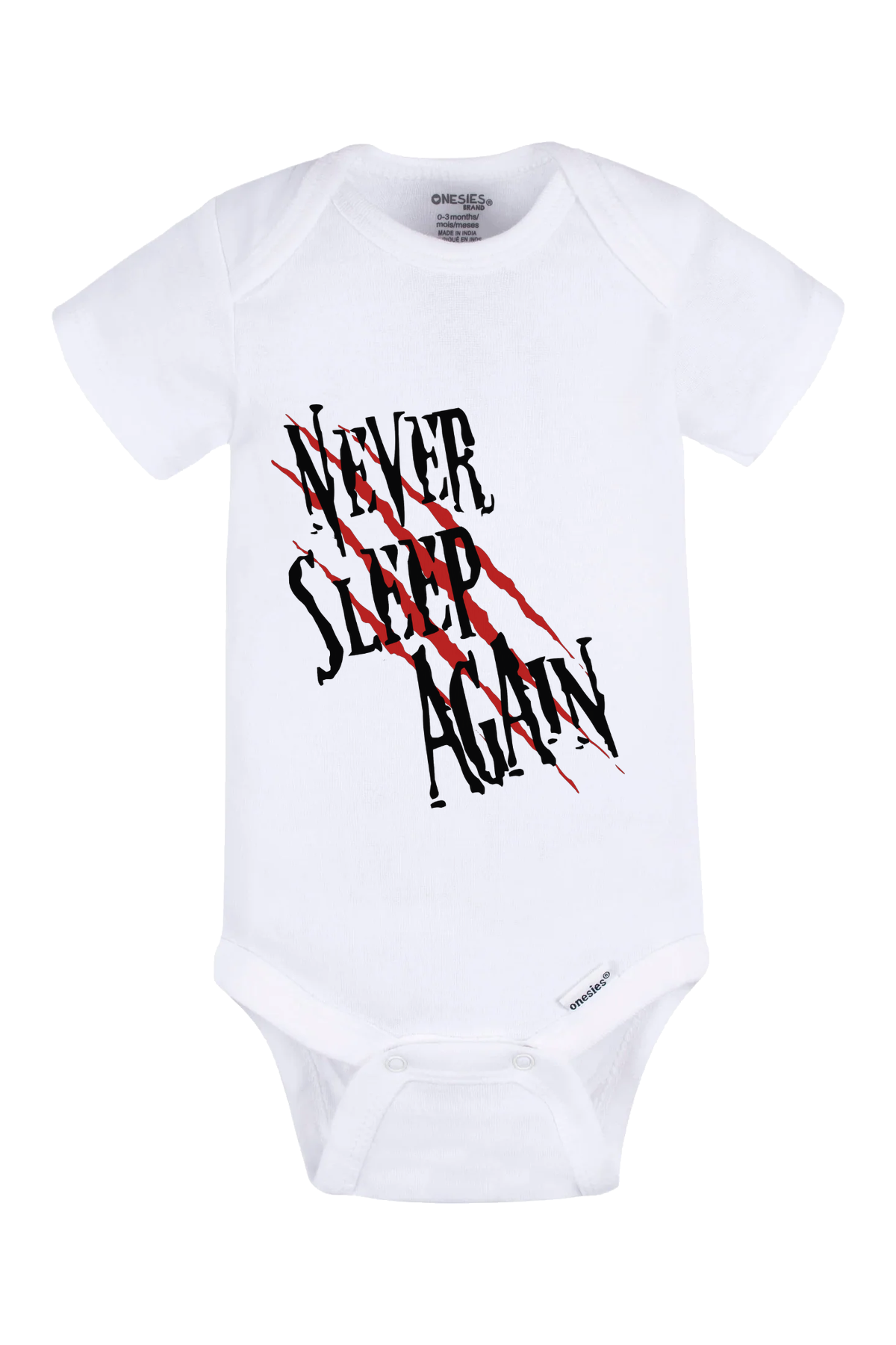 Never Sleep Again Onesie - white