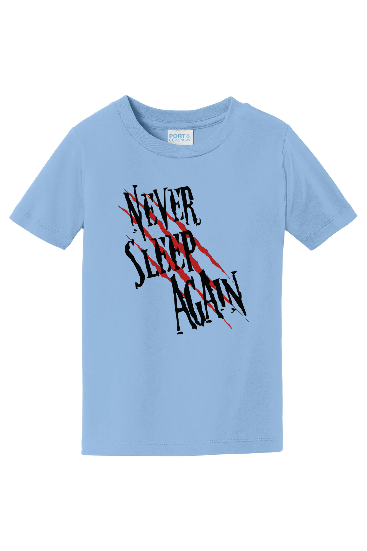 Never Sleep Again T-Shirt - light blue