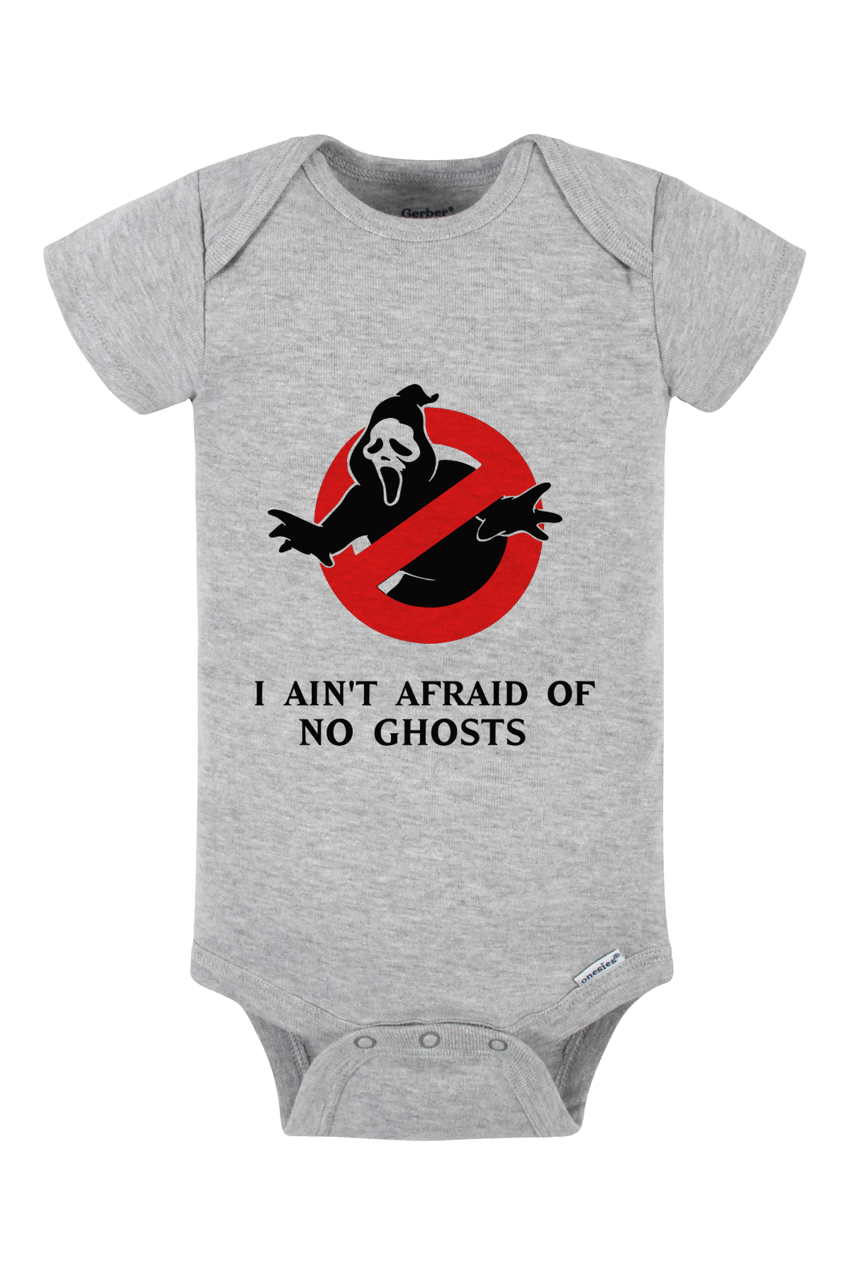 No Ghosts Onesie - gray