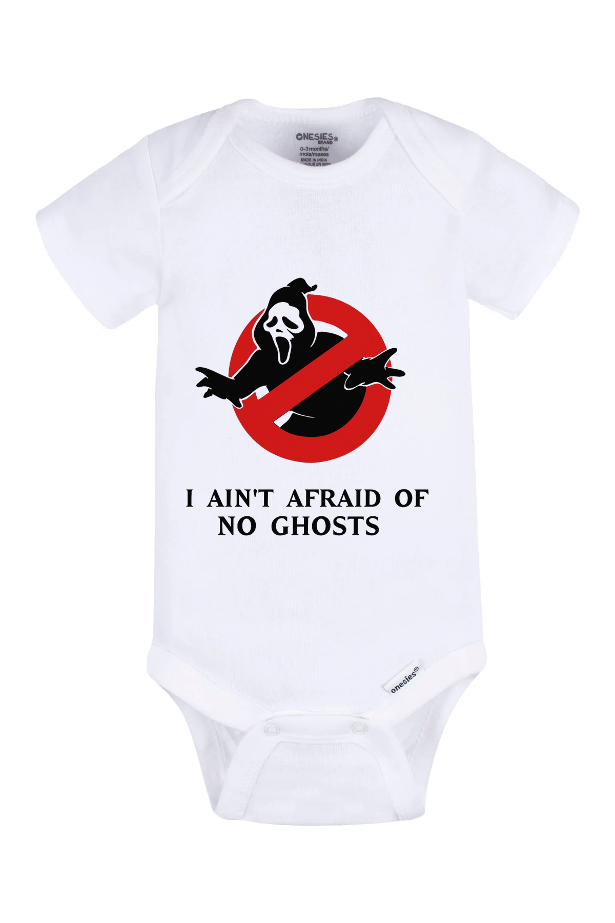 No Ghosts Onesie - white