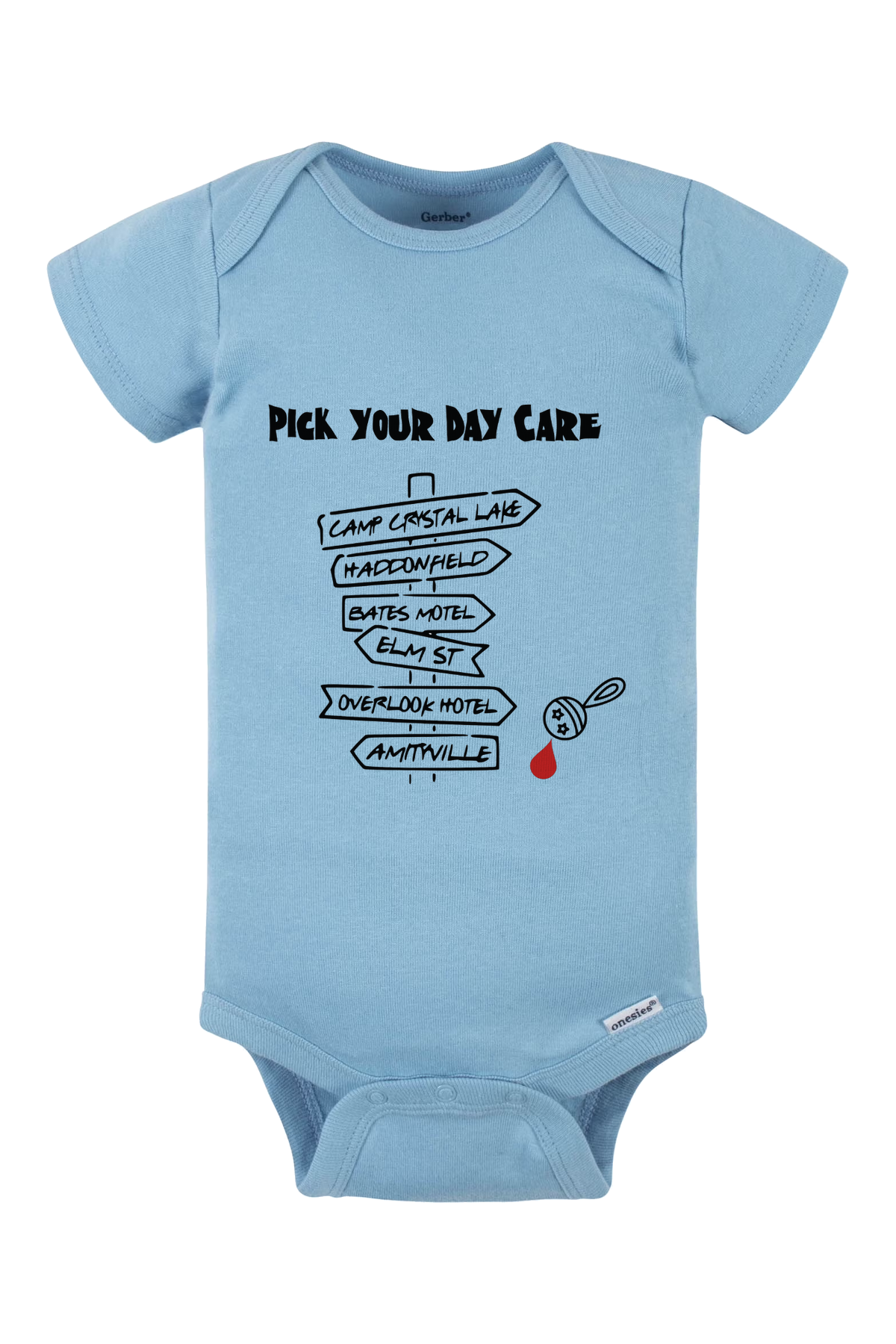 Pick Your Daycare Onesie - light blue