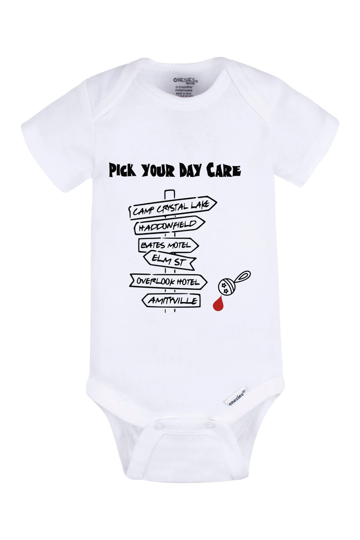Pick Your Daycare Onesie - white