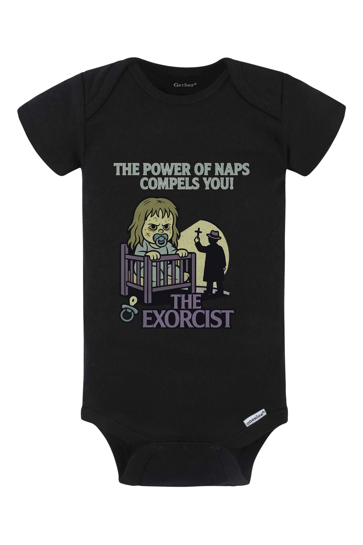 Power of Naps Onesie - black