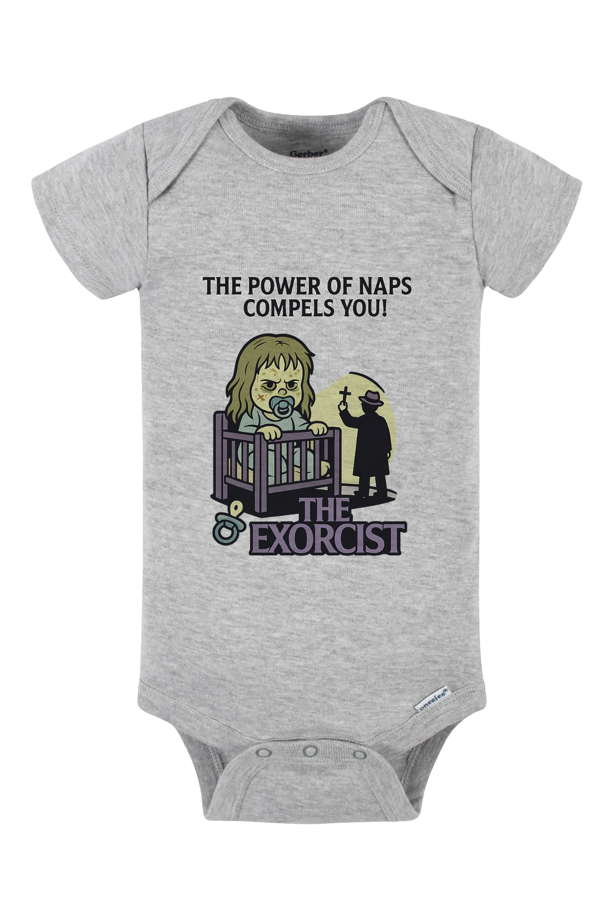 Power of Naps Onesie - gray