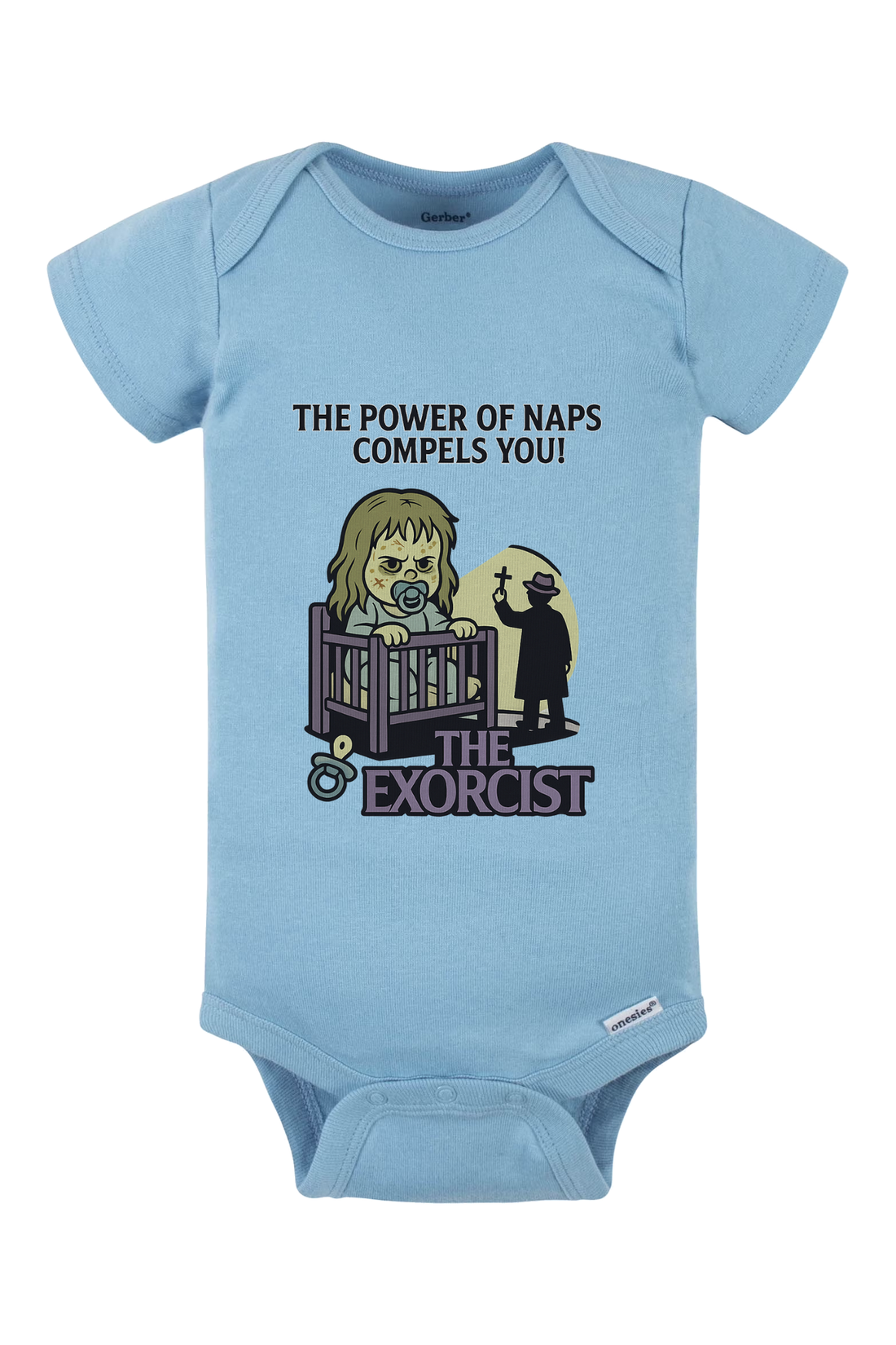 Power of Naps Onesie - light blue