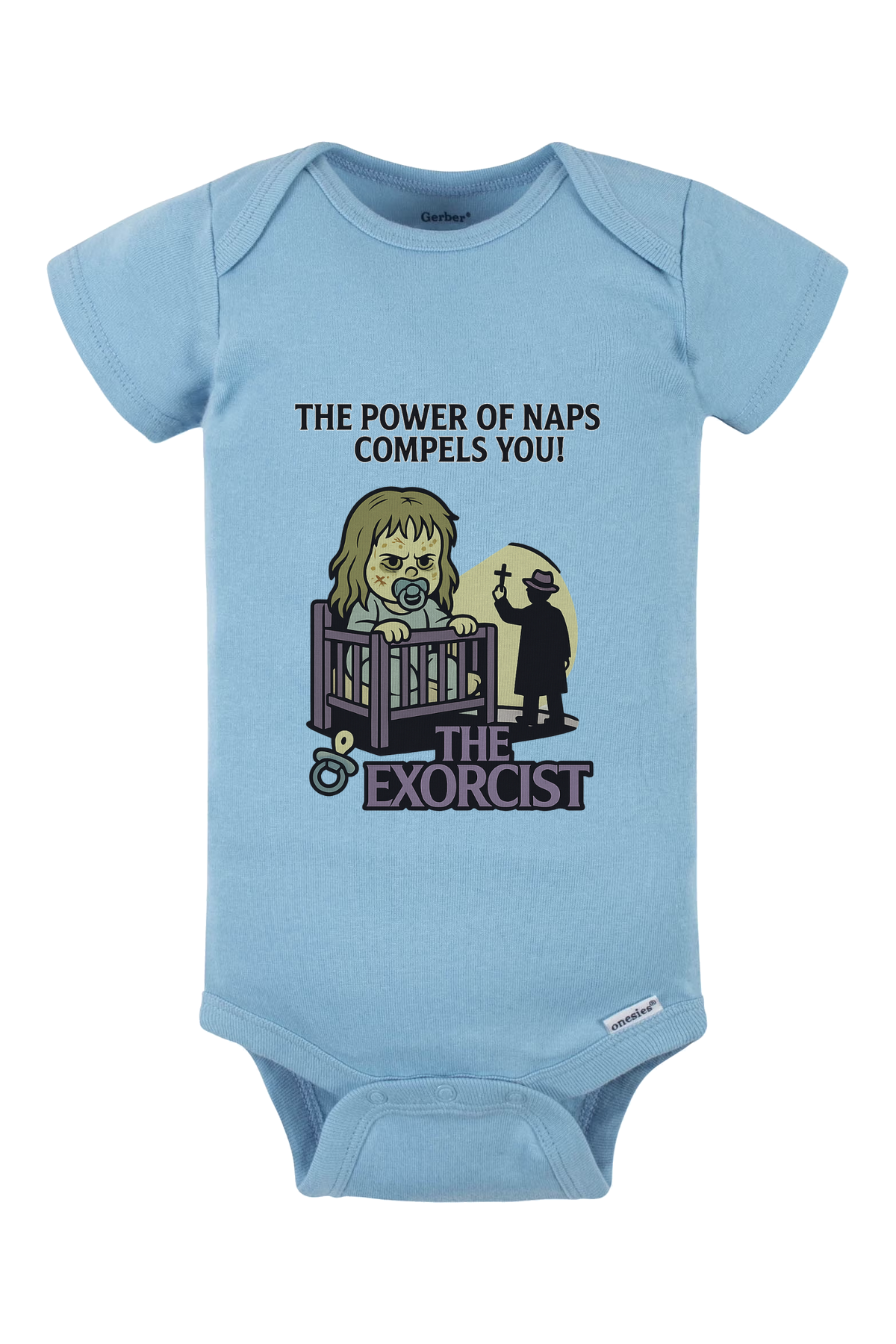 Power of Naps Onesie - light blue