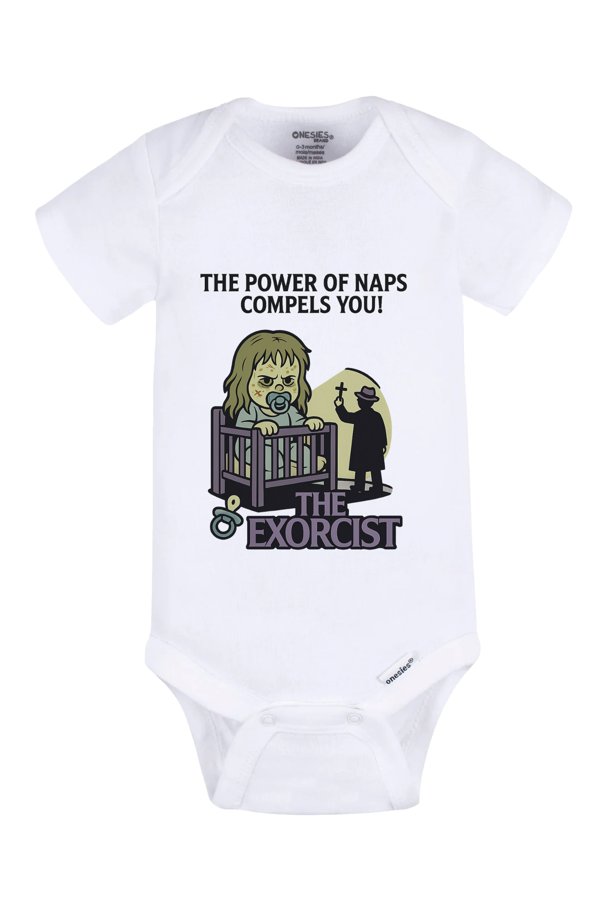 Power of Naps Onesie - white