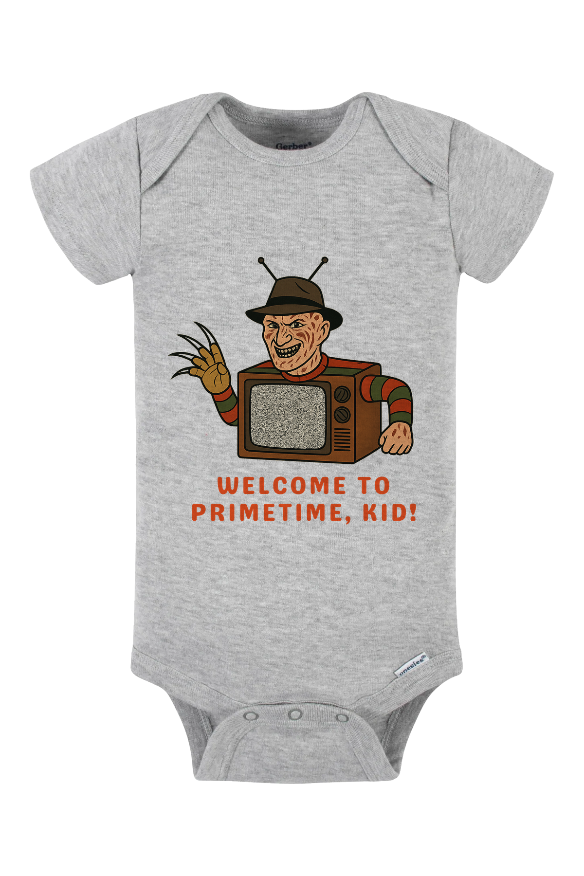 Primetime Kid alt Onesie - gray