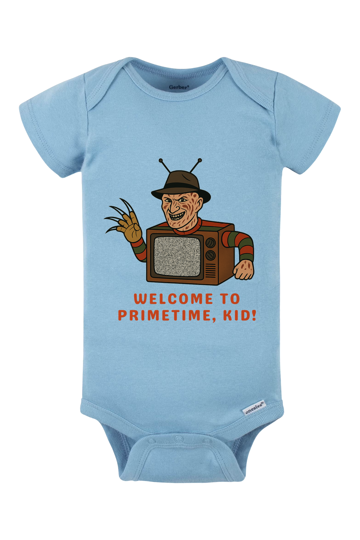 Primetime Kid alt Onesie - light blue