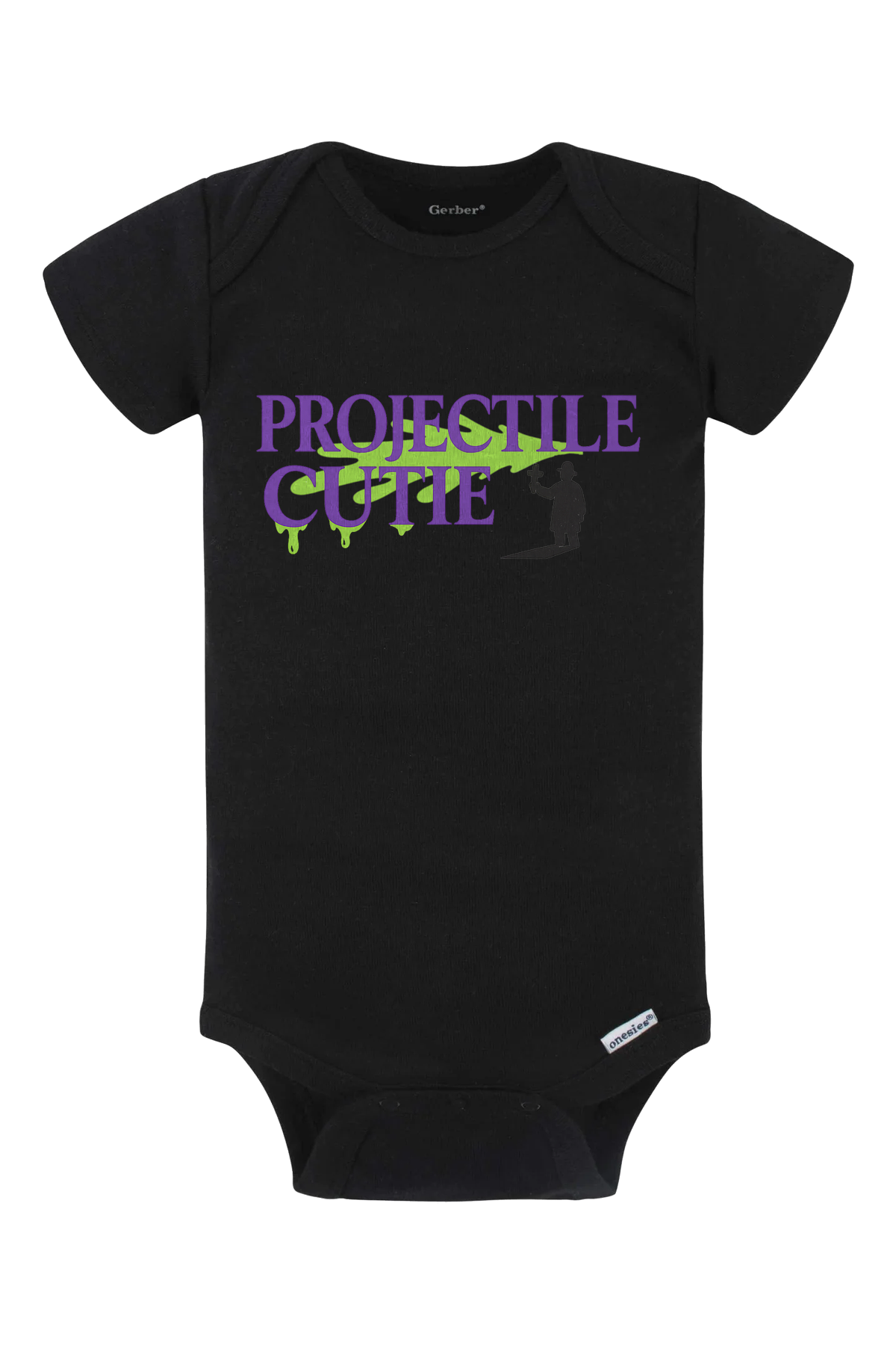 Projectile Cute Priest Onesie - black