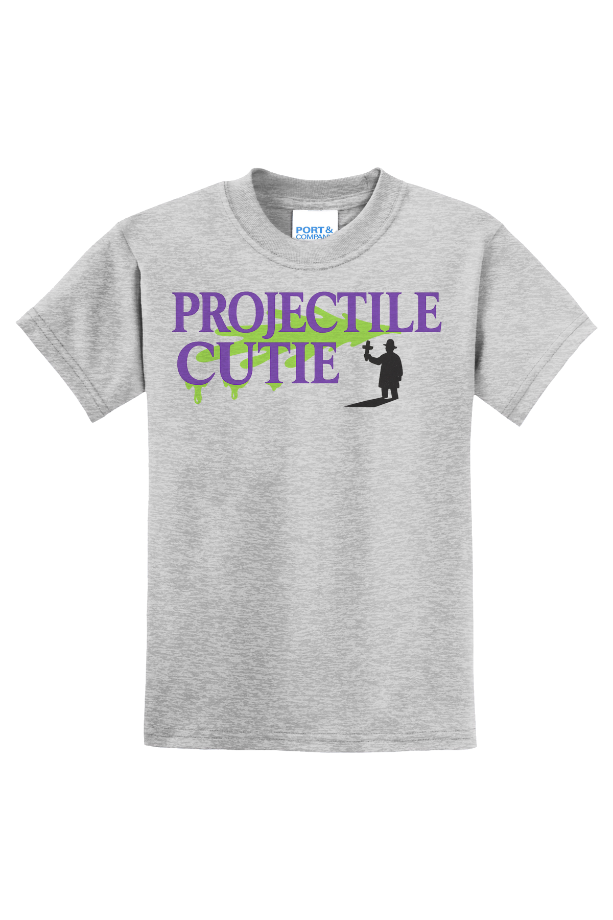 Projectile Cute Priest T-Shirt - gray