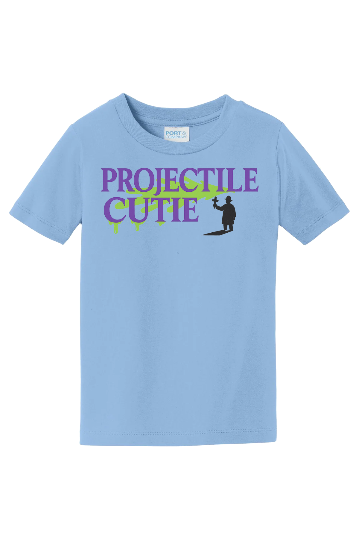 Projectile Cute Priest T-Shirt - light blue
