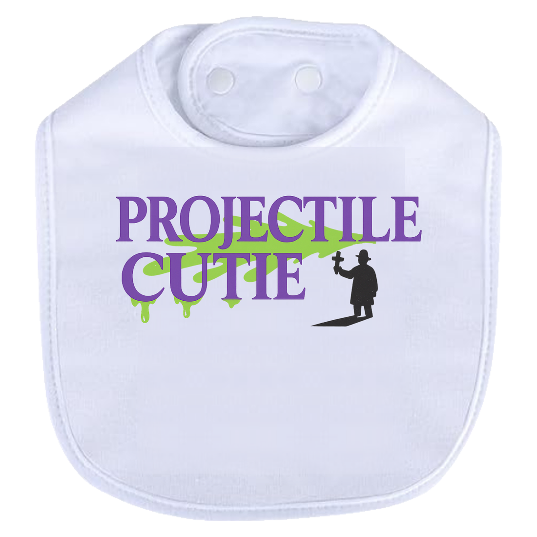 Projectile Cute Priest Bib - black