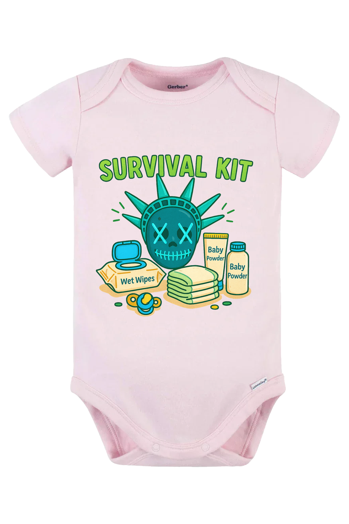 Purge Survival Kit Onesie - pink