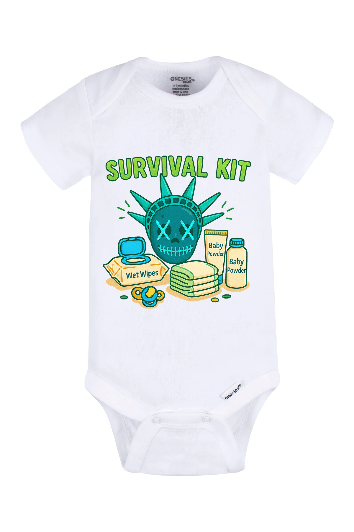 Purge Survival Kit Onesie - white