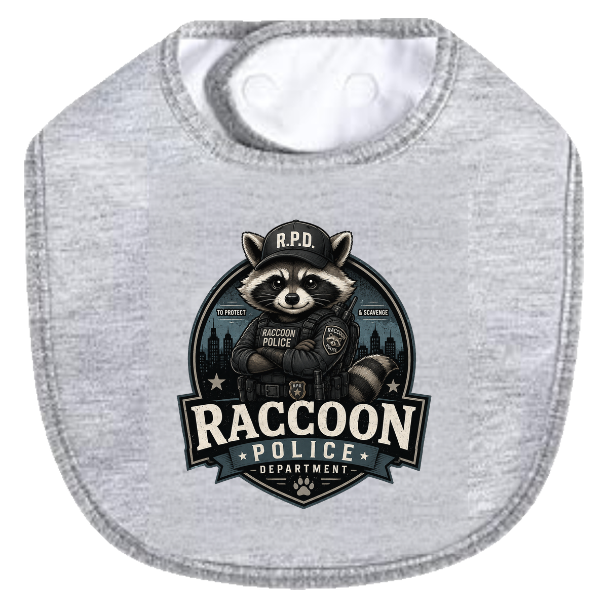 Raccoon Police Department Bib - gray
