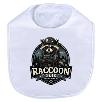 Raccoon Police Department Bib - white
