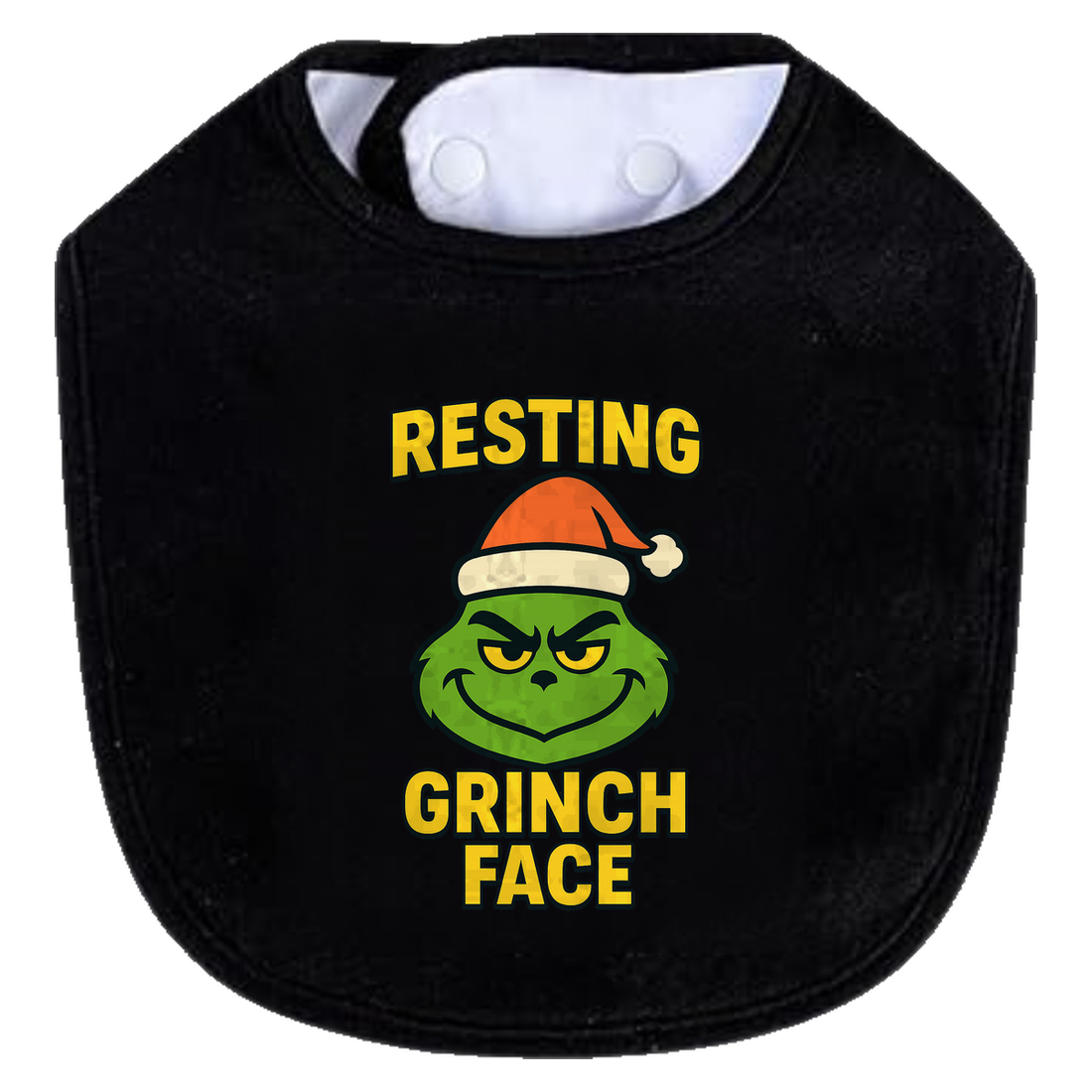 Resting Grinch Bib - black