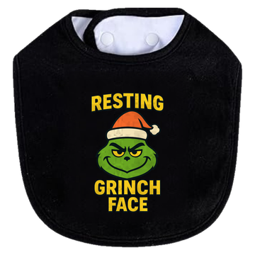 Resting Grinch Bib - black