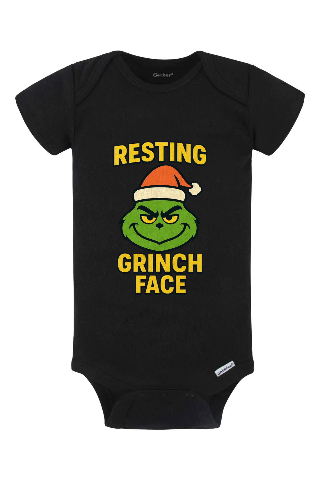 Resting Grinch Onesie - black