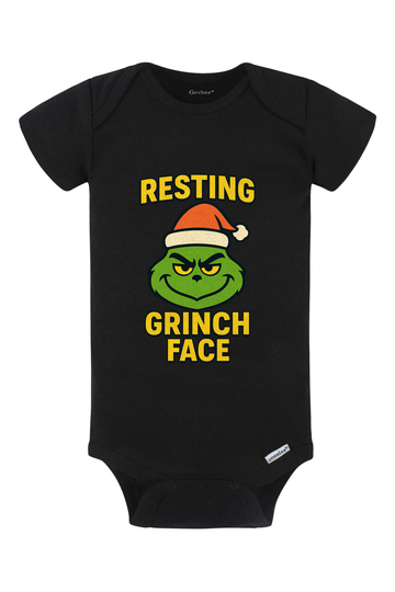 Resting Grinch Onesie - black