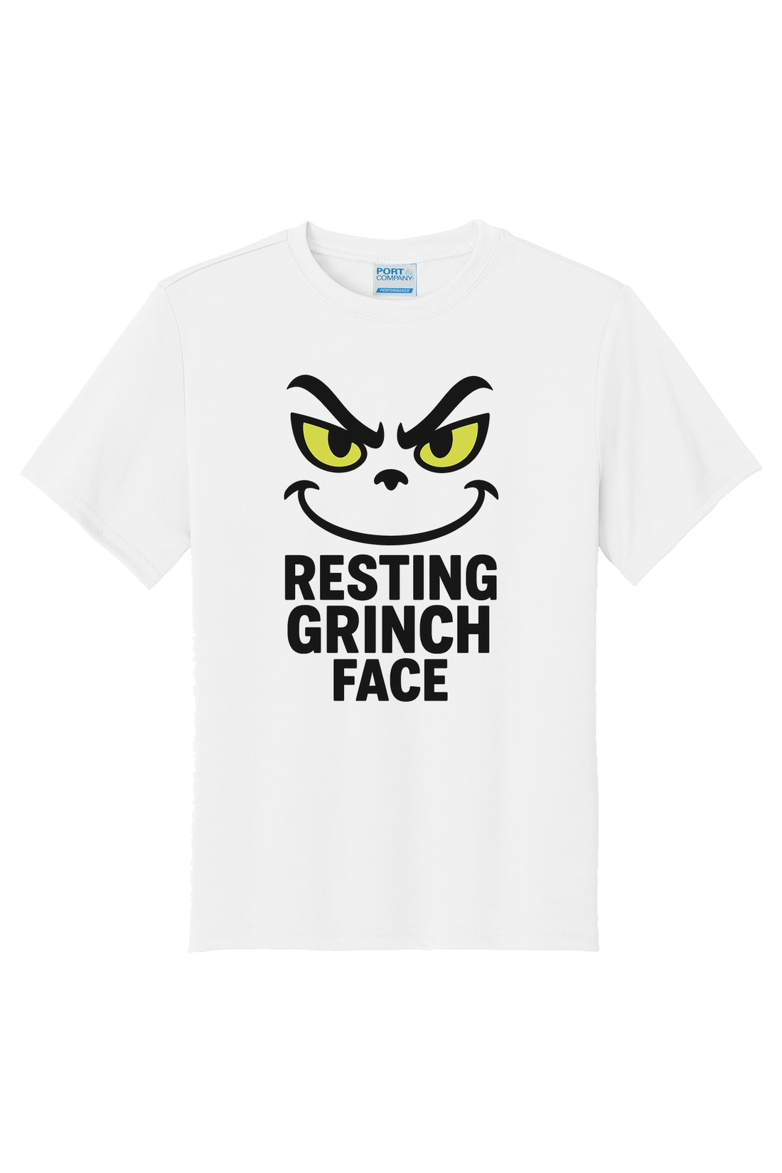 Resting Grinch Face Outline T-Shirt - pink
