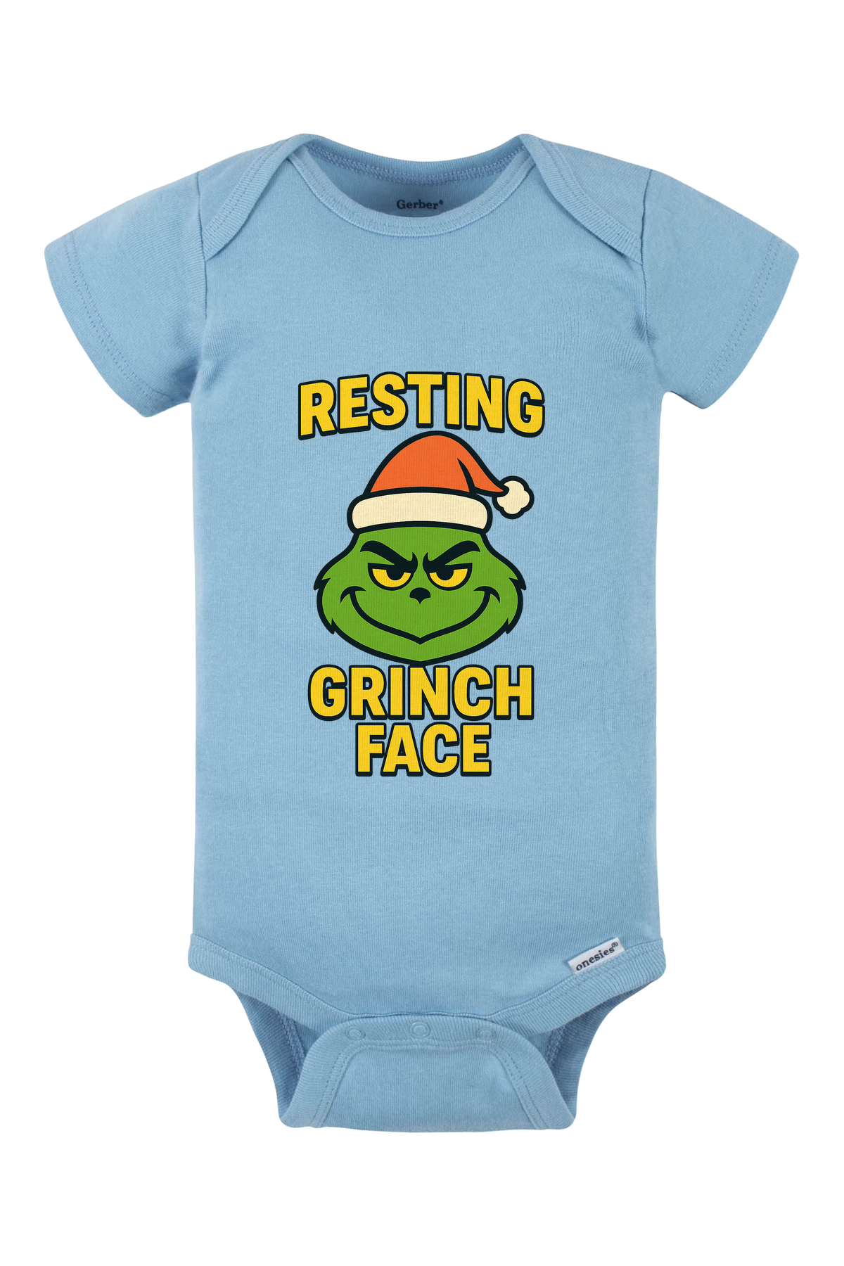 Resting Grinch Onesie - light blue