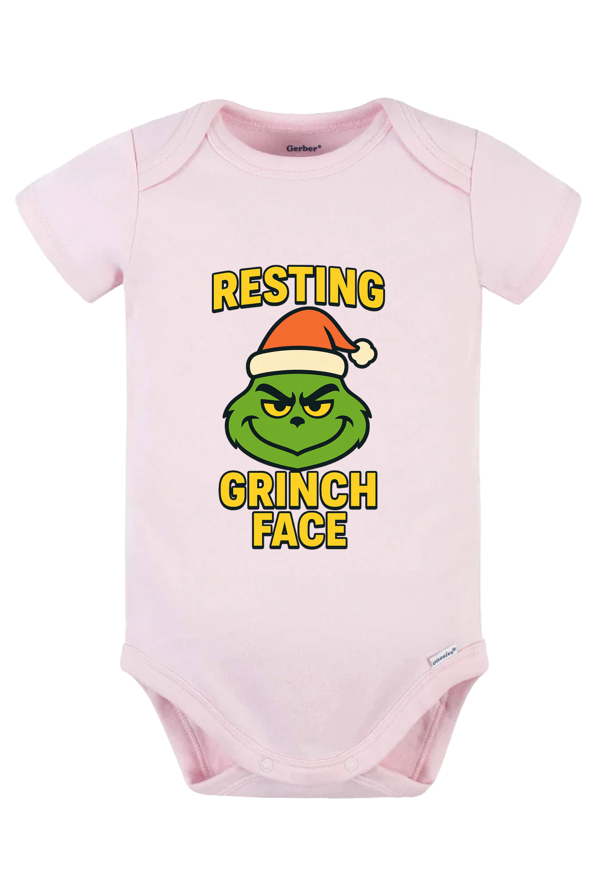 Resting Grinch Onesie - pink