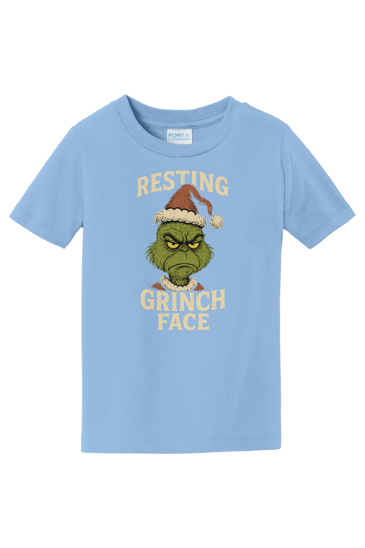 Resting Grinch Unamused T-Shirt - light blue