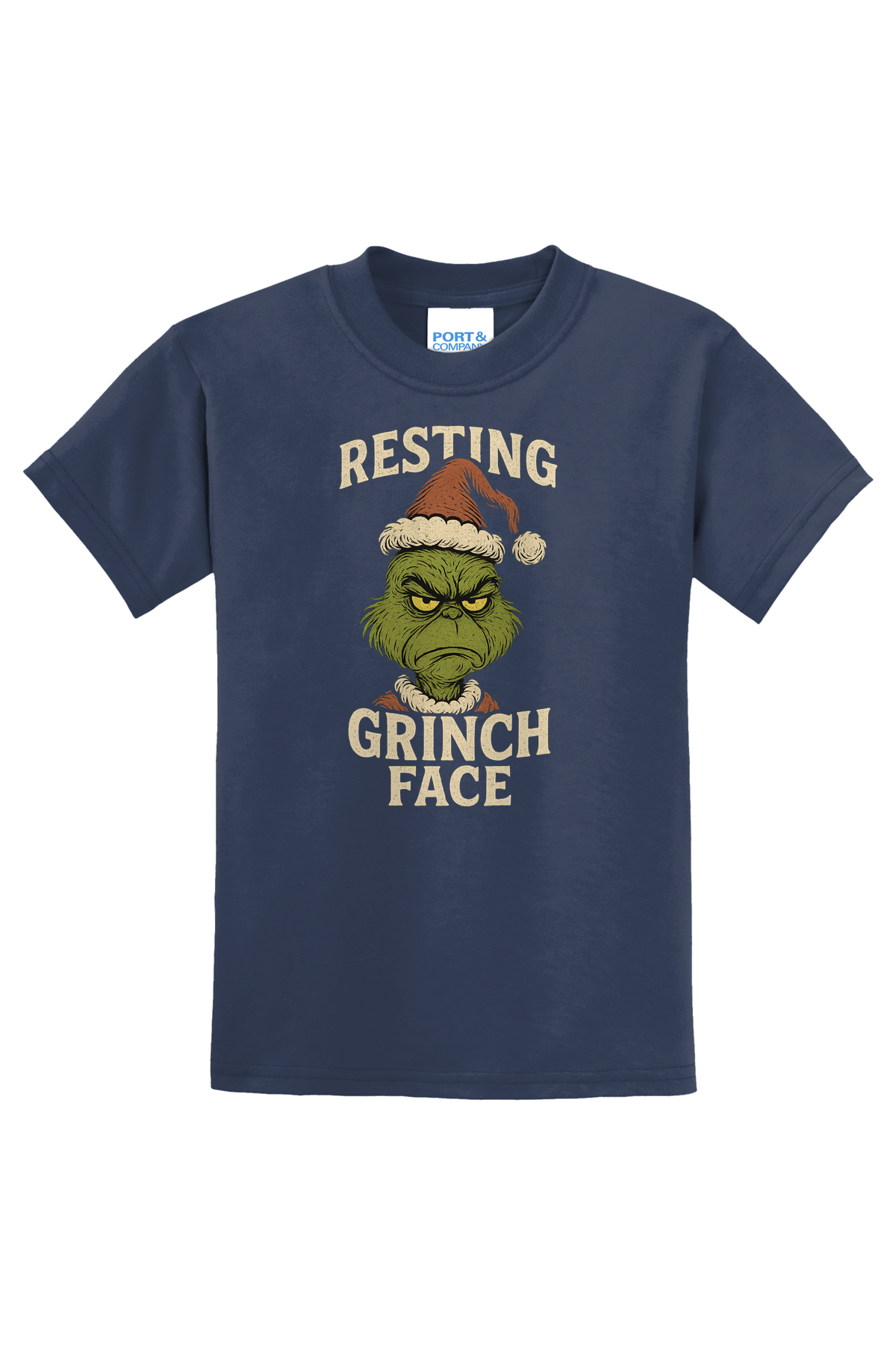 Resting Grinch Unamused T-Shirt - navy blue