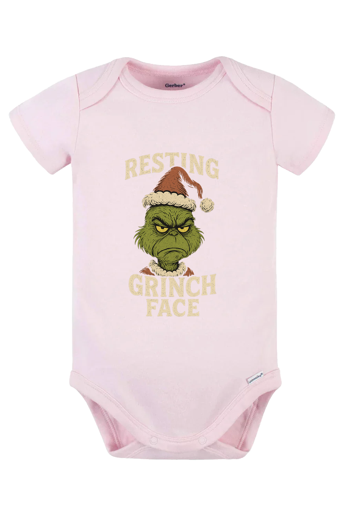 Resting Grinch Unamused Onesie - pink