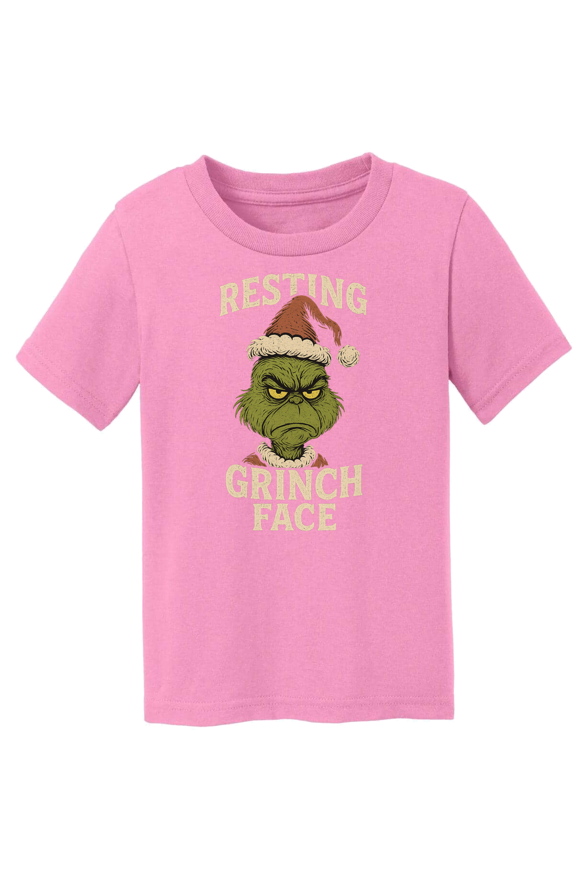 Resting Grinch Unamused T-Shirt - pink