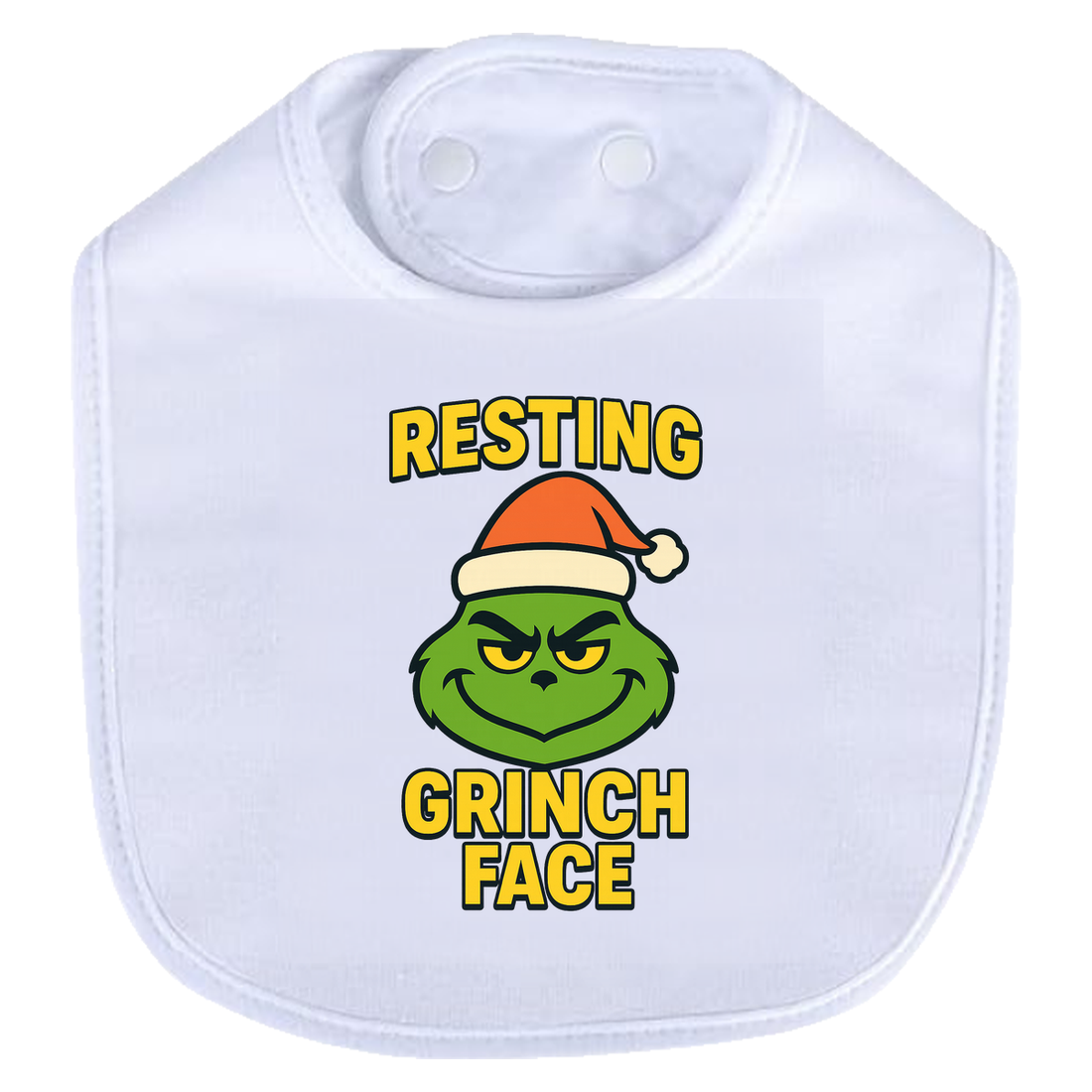 Resting Grinch Bib - black