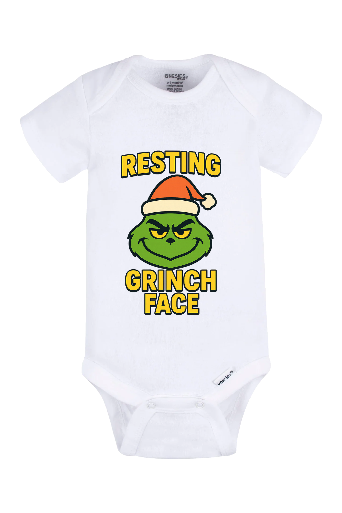 Resting Grinch Onesie - white