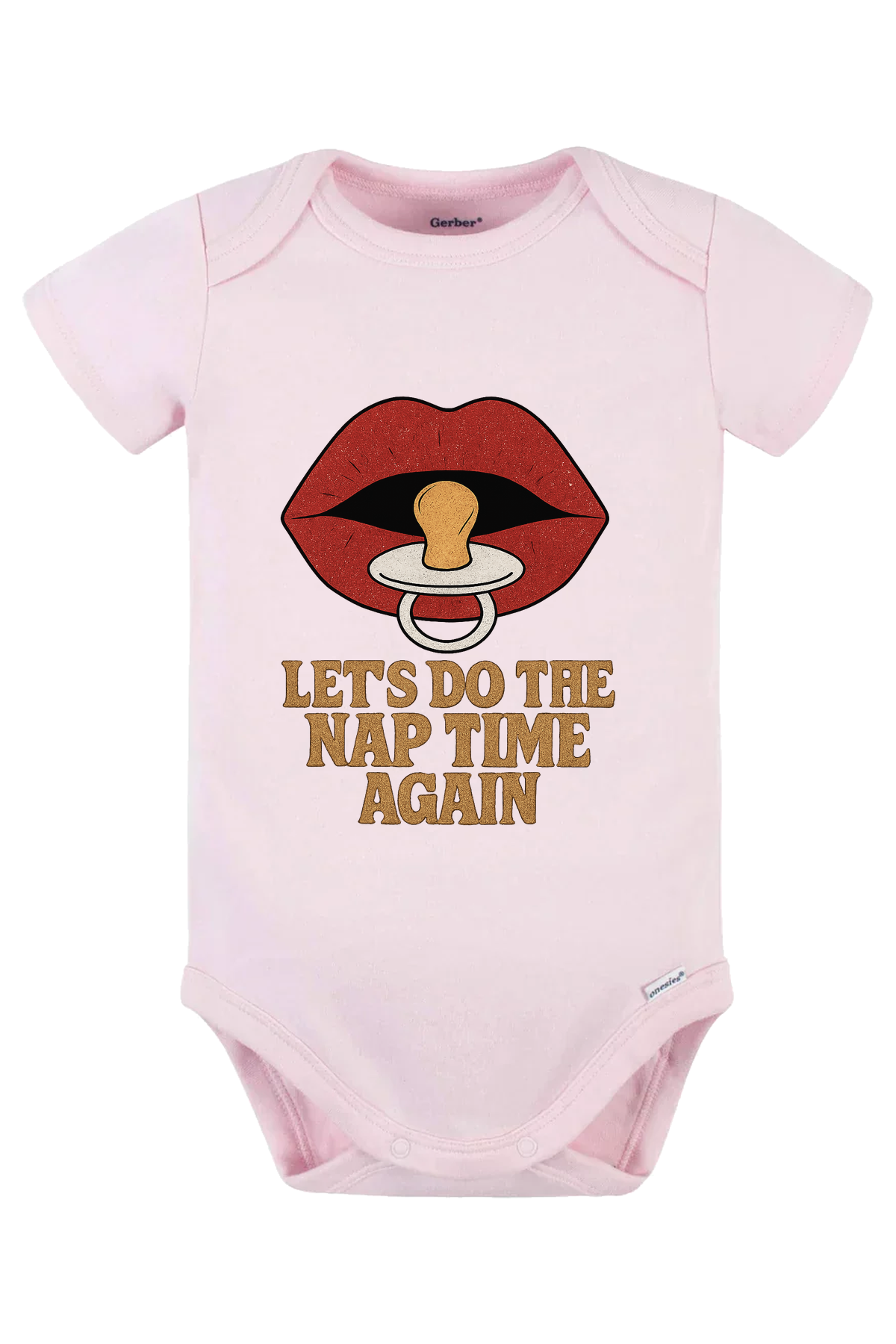 Rocky Nap Time Onesie - pink