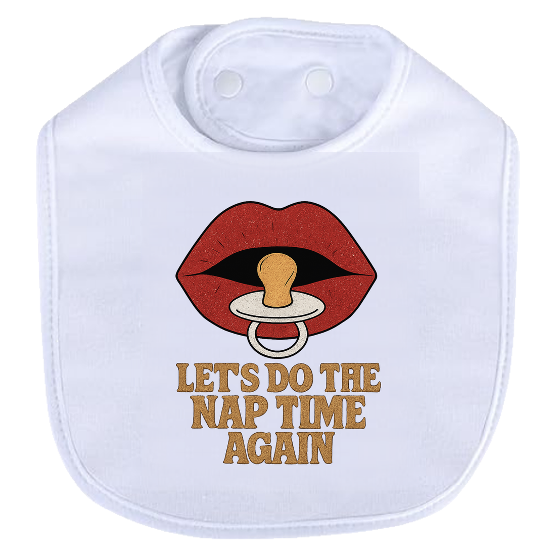 Rocky Nap Time Bib - white