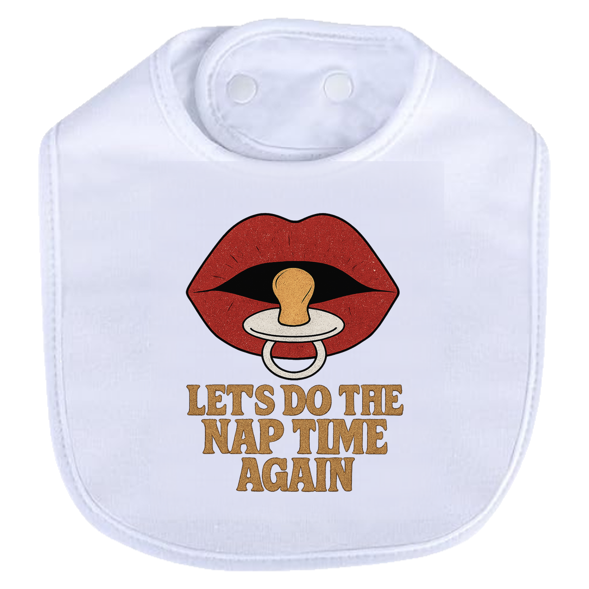 Rocky Nap Time Bib - white