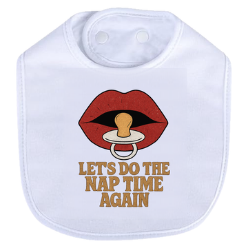 Rocky Nap Time Bib - white