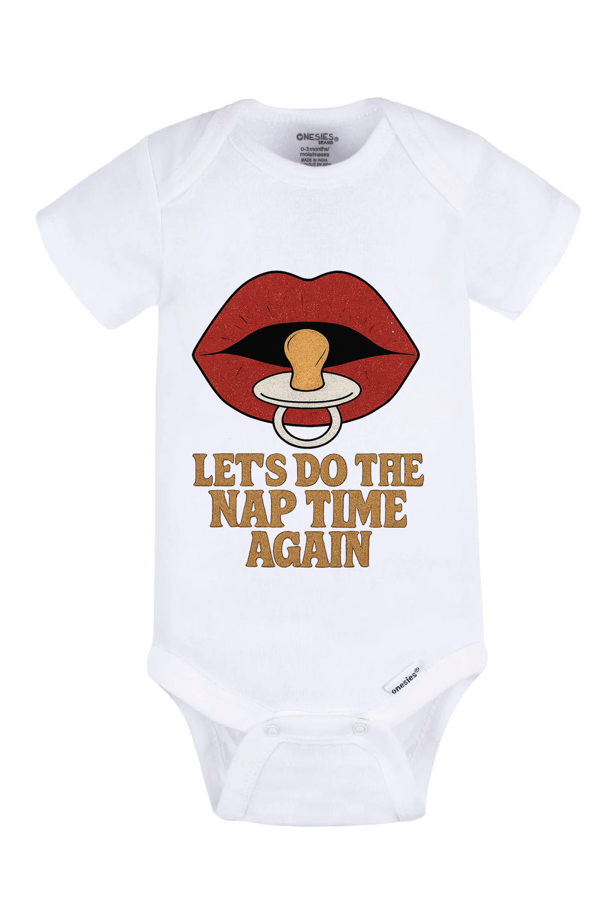 Rocky Nap Time Onesie - white