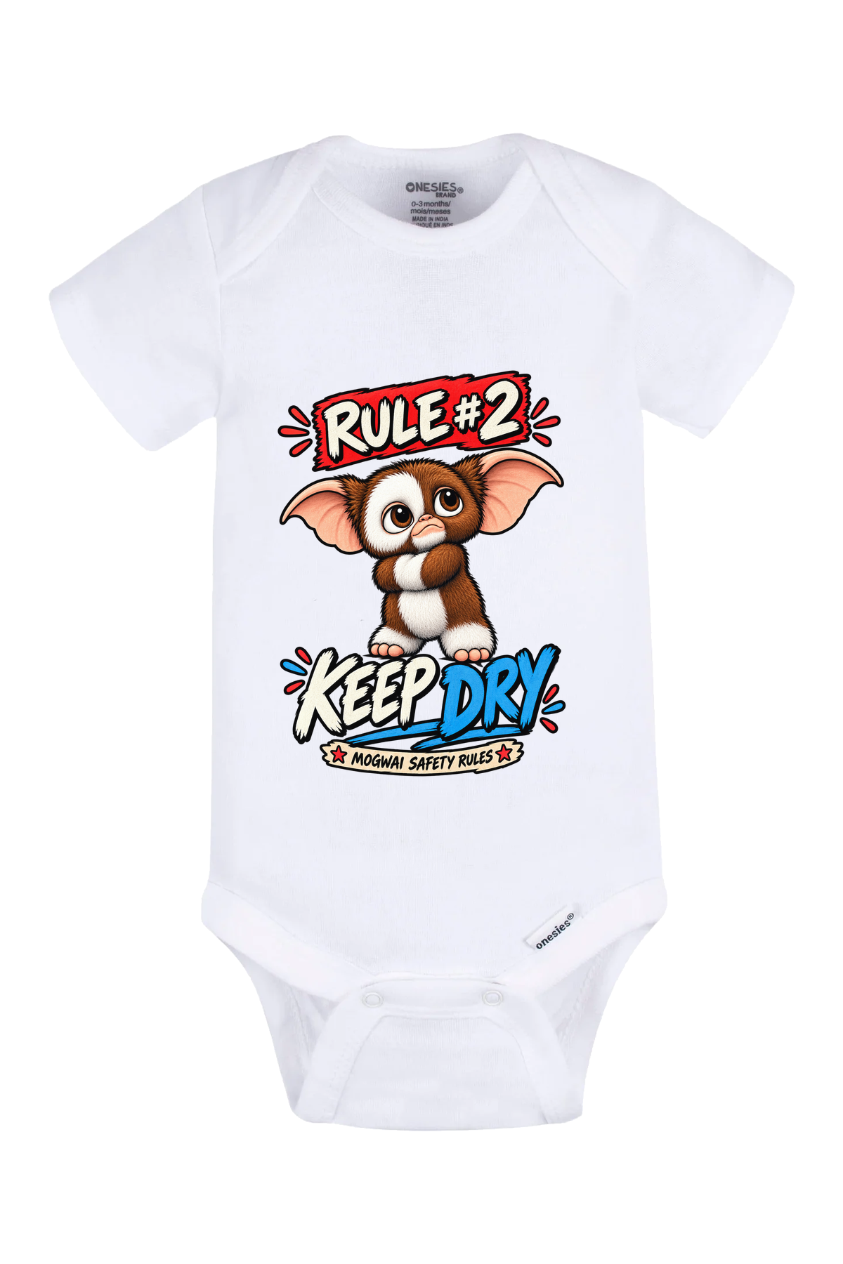 Rule2 Keep Dry Onesie - white